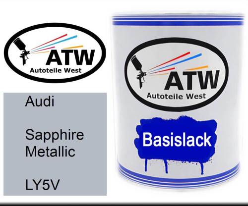 Audi, Sapphire Metallic, LY5V: 1L Lackdose, von ATW Autoteile West.